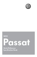 VW Passat B7 - Repair manual - Quick reference   Specification Book 2013 